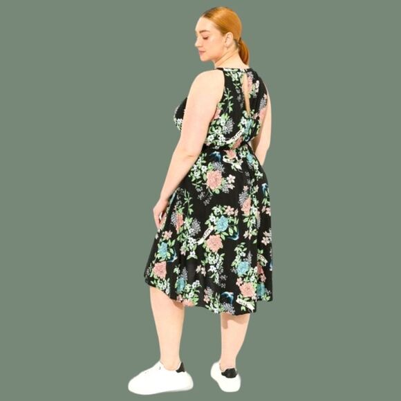 TORRID MINI Wash Challis Halter Neck Hi-Lo Tank dress 4X - Picture 9 of 12